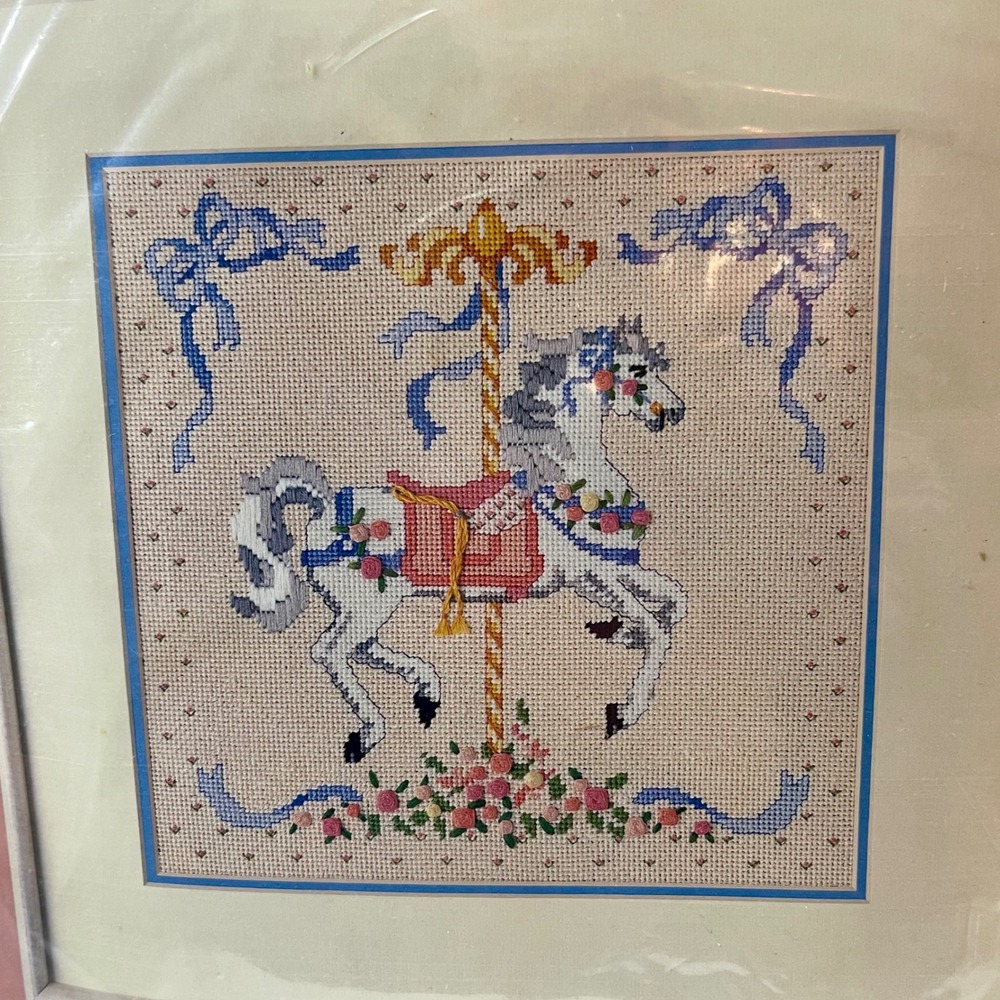 VTG 1988 Dimensions Prancing Carousel Horse Needlepoint Kit Linda Williams 52019